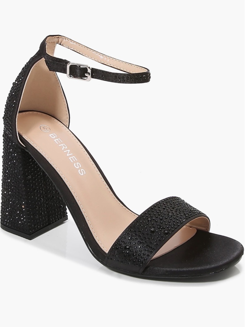 Black Embellished Prairie Heel from Berness